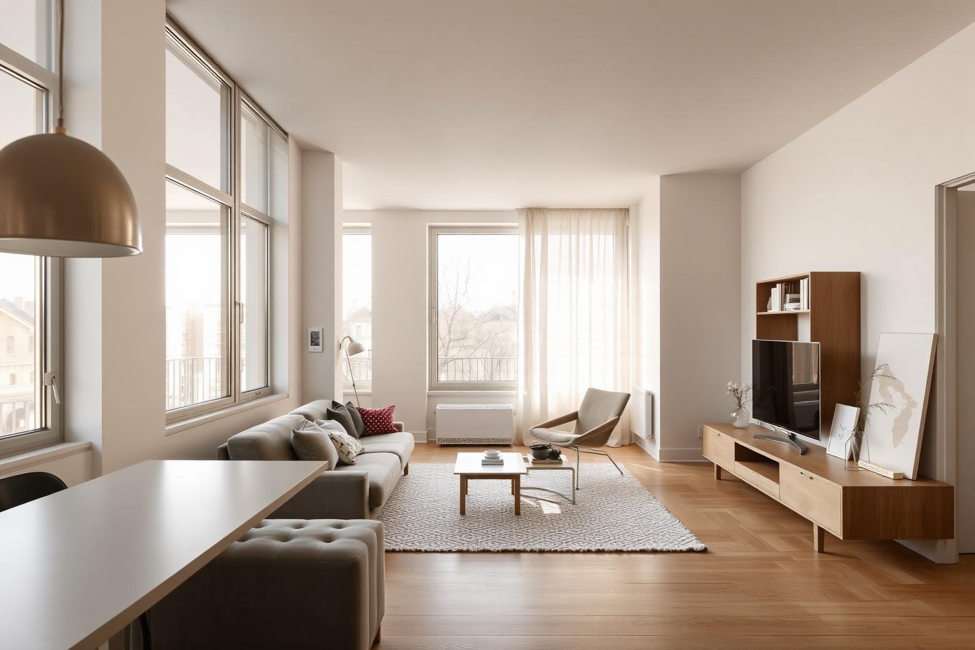 Renoviertes modernes Wohnungsinterieur in Berlin